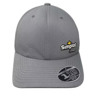 Yupoong Baseball Cap Gray Strapback Hat OS Simplot Western Stockmen's Logo